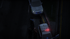 Helicopter view of the scene