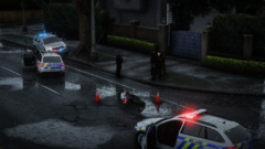 Motorbike crash during pursuit