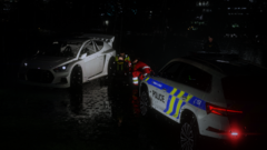 Unresponsive rally driver after falling unconscious