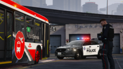 Toronto Police Officer On Scene Of A Daylight Shooting