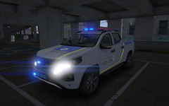 Peugeot Landtrek patrol police of Ukraine (grey version with stroboscopes)