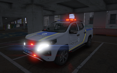 Peugeot Landtrek patrol police of Ukraine (grey version with stroboscopes)