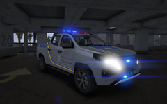Peugeot Landtrek patrol police of Ukraine (grey version with stroboscopes)