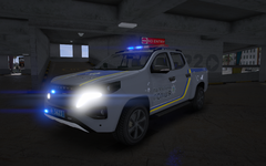 Peugeot Landtrek patrol police of Ukraine (grey version with stroboscopes)