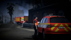 Major warehouse fire response