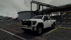 2025 GMC HD Pro SRW in white..