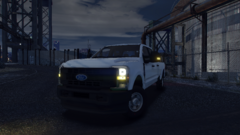 2025 Ford Superduty XL Long Bed in white..