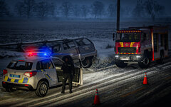 Evening incident: emergency services are working on the scene