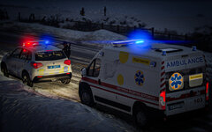 Evening incident: emergency services are working on the scene