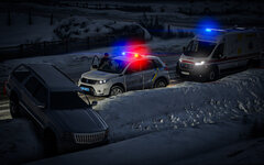 Evening incident: emergency services are working on the scene