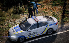 Skoda Octavia 2024 patrol police of Ukraine, One-Leg Stand (OLS) test