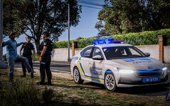 Skoda Octavia 2024 patrol police of Ukraine, One-Leg Stand (OLS) test