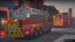 Squad and Quint 55 on scene of an order of gas