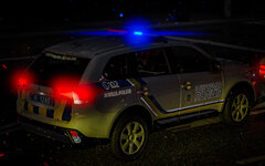 2023 Mitsubishi Outlander patrol police of Ukraine at night