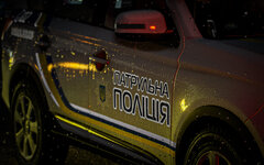 2023 Mitsubishi Outlander patrol police of Ukraine at night