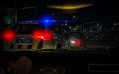 2023 Mitsubishi Outlander patrol police of Ukraine at night