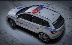 2023 Skoda Karoq National Police of Ukraine (in winter)