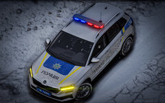 2023 Skoda Karoq National Police of Ukraine (in winter)