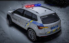 2023 Skoda Karoq National Police of Ukraine (in winter)