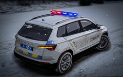 2023 Skoda Karoq National Police of Ukraine (in winter)