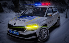 2023 Skoda Karoq National Police of Ukraine (in winter)
