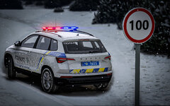 2023 Skoda Karoq National Police of Ukraine (in winter)