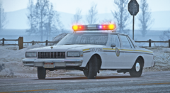 NYSP Caprice at the sight of a disabled Semi, Circa 1992.