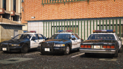 CPD/DPD hardtops at the Former Davis/Compton Station, Circa 1999.