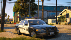 CPD CVPI At a call for a noise compliant on Grove Street, 1999.