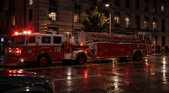 1990s FDNY ladder 118 Responding