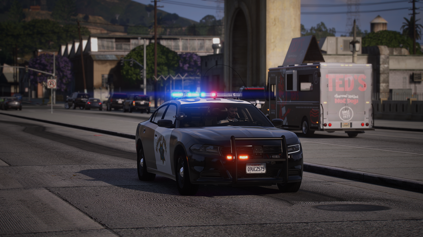 CHP Dodge Charger Responding Code 3